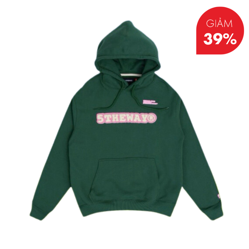 Áo hoodie Big Logo thêu xù Embroider Traditional Fit Hoodie In Dark Green.png