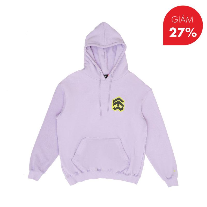 Áo khoác nỉ nón trùm màu tím Big Logo Square Hoodie In Purple.png