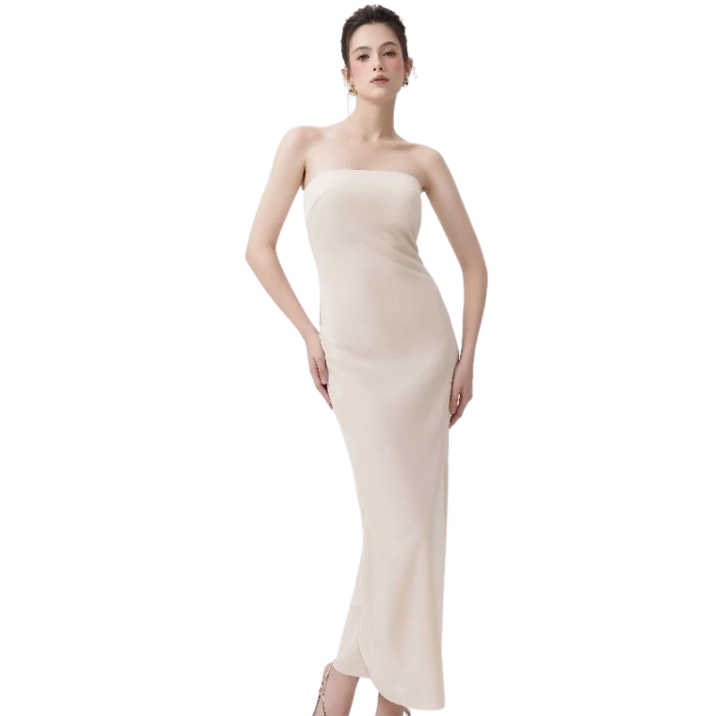 RECHIC Đầm body Jimme lụa ánh sang trọng quyến rũ