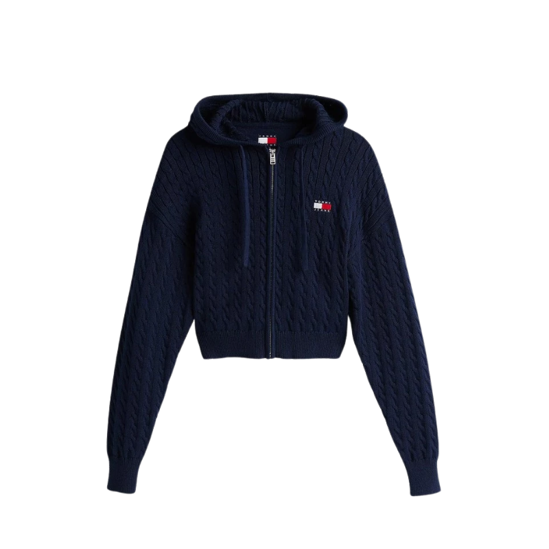 Áo Cardigan Nữ Tay Dài TOMMY HILFIGER Tjw Badge Cabl Hood Cardigan E