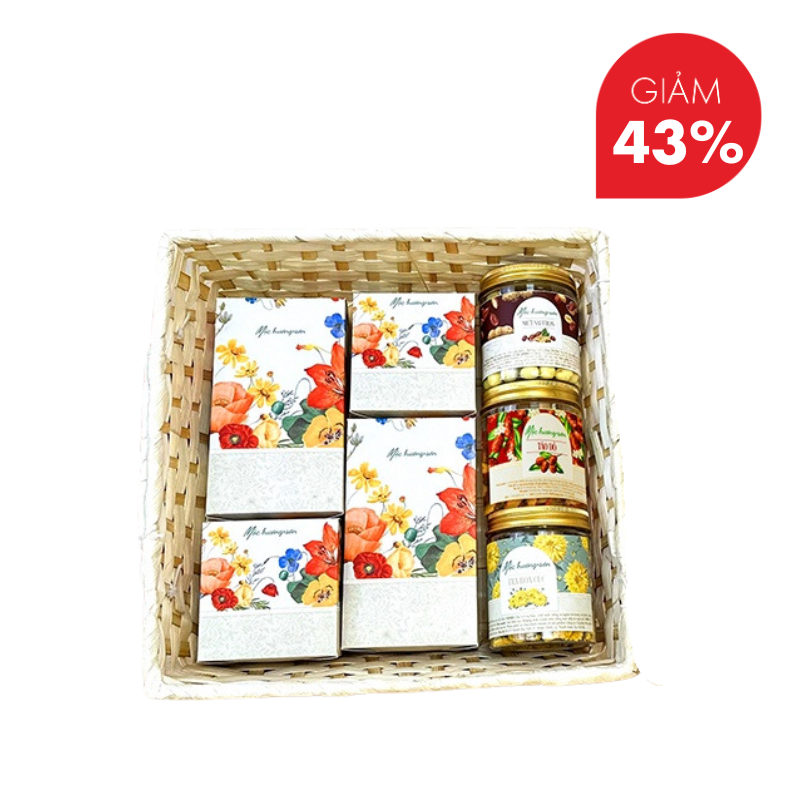 Giỏ quà tặng Tết 2024 saffron, mật ong, trà hoa thương hiệu Mộc Hương Sơn.png