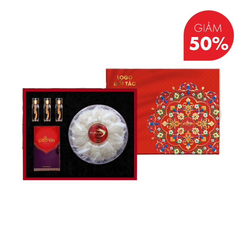 Hộp quà Tết 2024 sơn mài nhụy hoa nghệ tây Saffron Salam kết hợp Đông trùng, Yến Sào.png